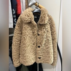 Zara faux fur coat